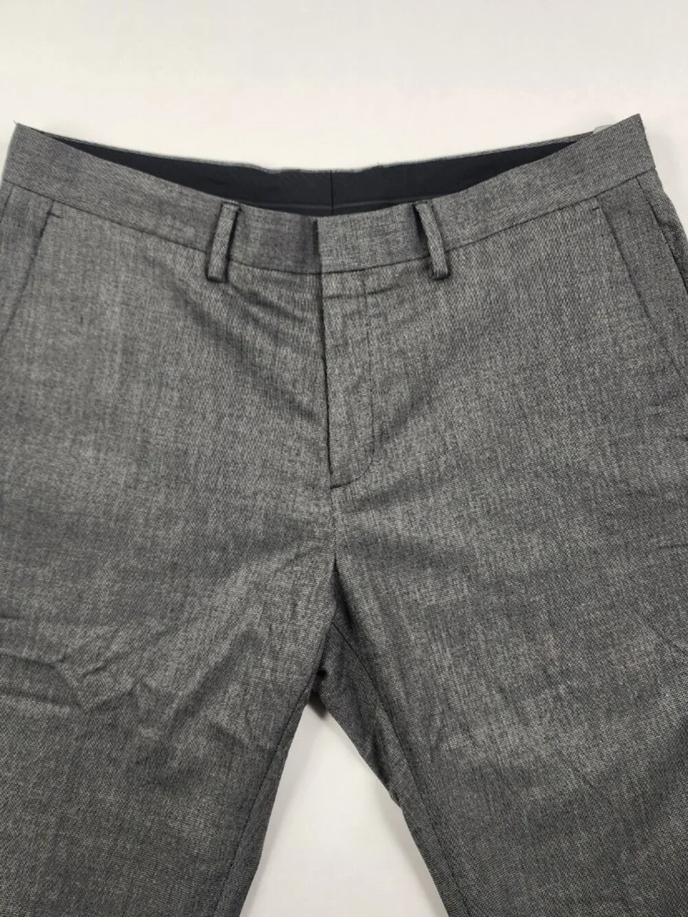Kenneth Cole Reaction Mens 36x30 Gray Straight Fit Flat Front Dress Pants EX
